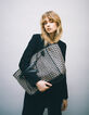 Women’s black & gold woven leather oversize tote bag-6