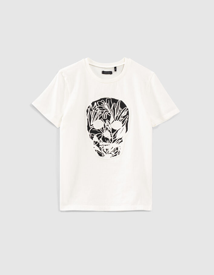 T-shirt homme tête de mort T-shirt 1485 blanc
