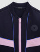 Sporty navy zipped cardigan for girls-4