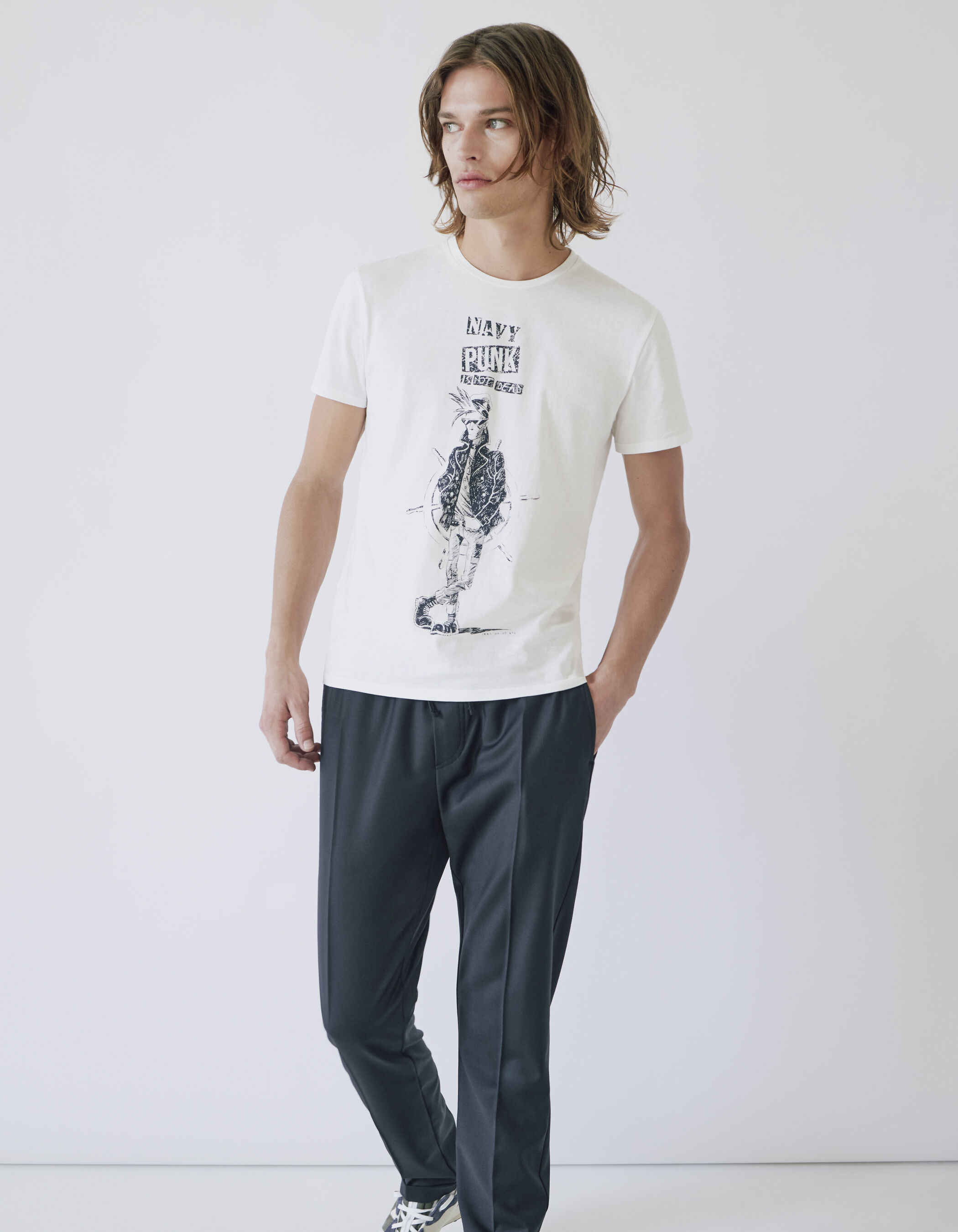 ENNOY POCKET T-SHIRTS (WHITE × BLACK) - Tシャツ/カットソー(半袖/袖 ...