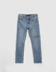 Blauwe SLIM jeans onscheurbaar badges jongens-2