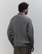 Pull béton tricot col camionneur Homme-3