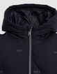 Boys' navy down jacket with removable sleeves-5