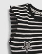 Schwarzes Mädchen-T-Shirt mit Streifen IKKS – MICKEY-4