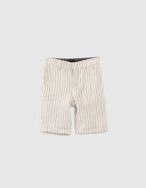 Bermudas traje beige rayas niño - IKKS