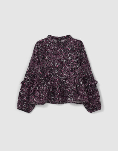 Blouse rose LENZING™ ECOVERO™ imprimé cachemire fille - IKKS