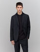 Men's anthracite check suit jacket-7