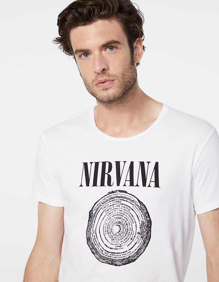 Wit T-shirt NIRVANA Vestibule Circle Heren-4