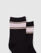 Chaussettes noires, violettes et dorées fille-5