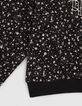 Girls’ black minimalist rock print sweatshirt-4
