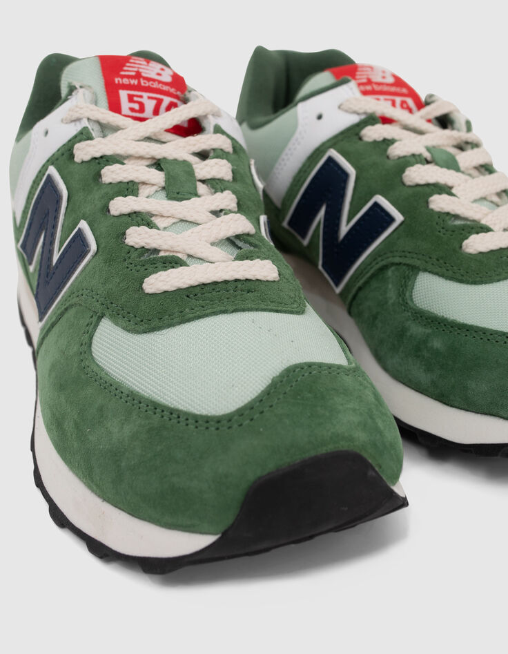 Men’s green NEW BALANCE 574 low-top trainers-5