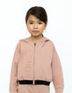 Pink embossed slogan cropped cardigan-7