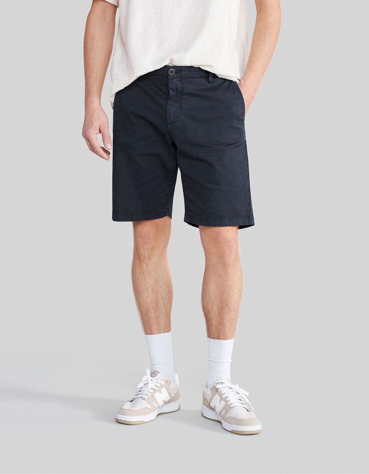 Men’s navy CHINO Bermuda shorts-1