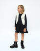 Vestido 2 en 1 estampado minimalista con chaleco niña-1