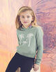 Girls’ khaki hoodie with SNOOPY and palm tree images-1