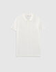 Men’s off-white cotton modal polo shirt-5