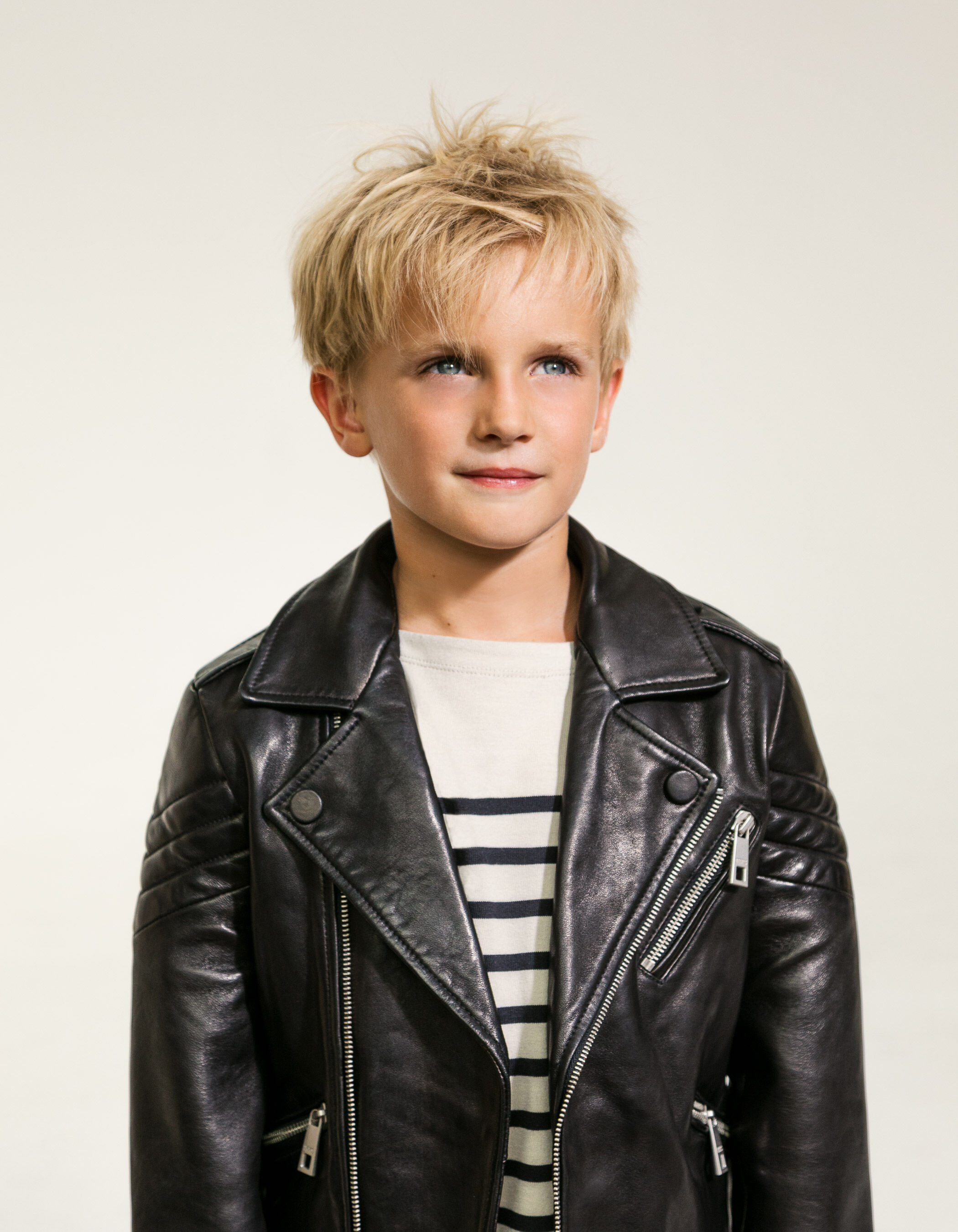 Boys leather cheap coat