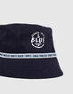 Baby boys’ navy sun hat with letter striped braid-2