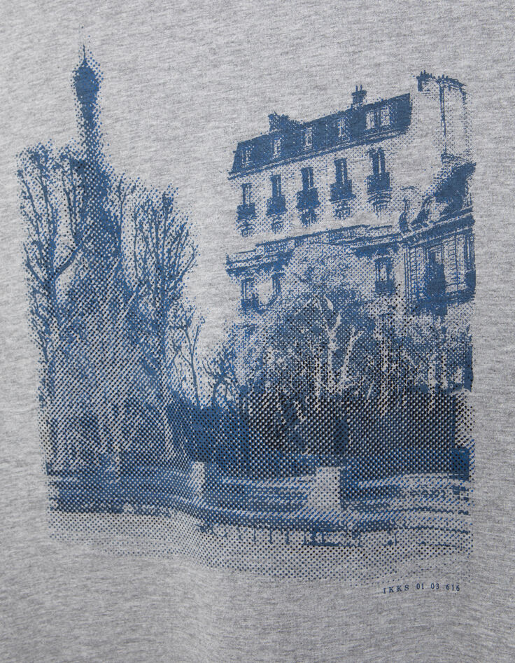 Graues T-Shirt aus Bio-Baumwolle Paris Homme-5