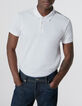 Men’s white COOLMAX® pique knit polo shirt-1