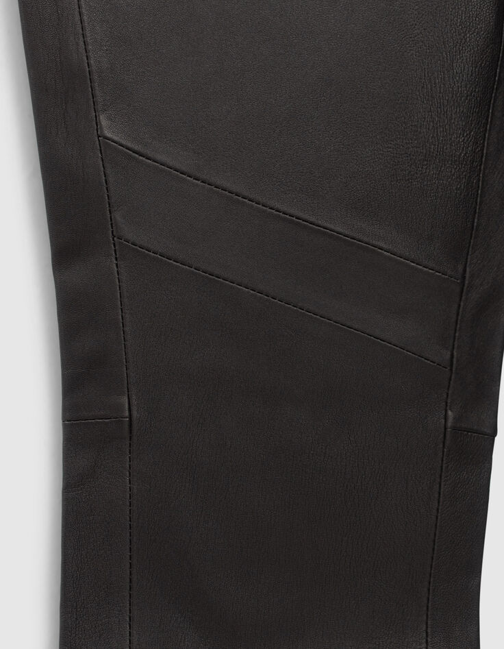 Pure Edition slim en cuir noir avec poches zippées femme-5