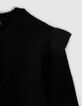 Girls’ black knit ruffled cardigan-4