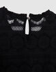 Girl's all-lace black dress-8