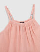 Girls’ peach waffle fabric camisole-3