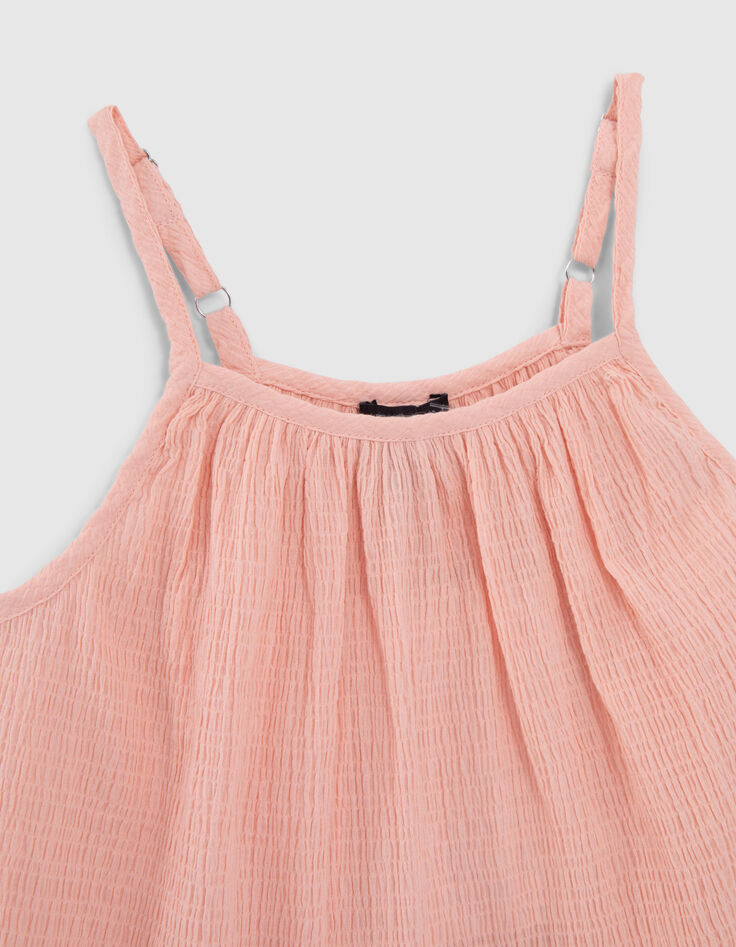 Girls’ peach waffle fabric camisole-3