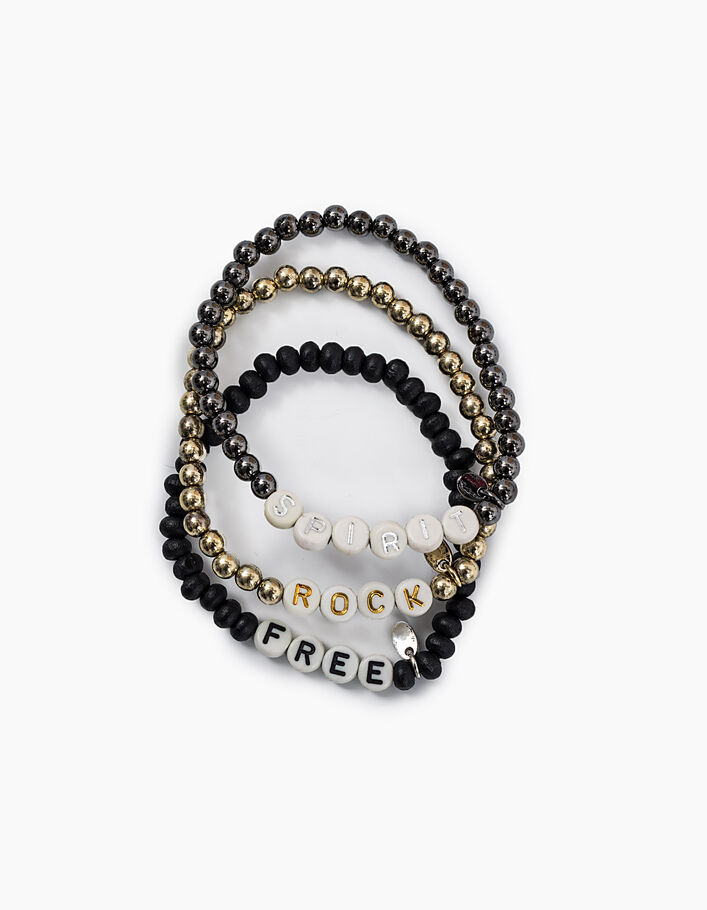 Bracelet noir : Un bracelet argent et perle pour hommes