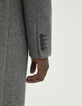 Men’s charcoal grey chevron coat-5