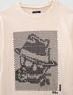 Boys’ ecru rubber gangster optic organic cotton T-shirt-3