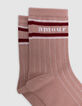 Pink, gold and black girls' socks-6