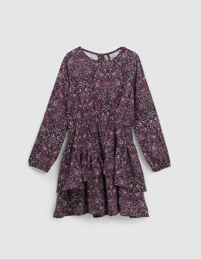 Robe rose LENZING™ ECOVERO™ imprimé cachemire fille - IKKS