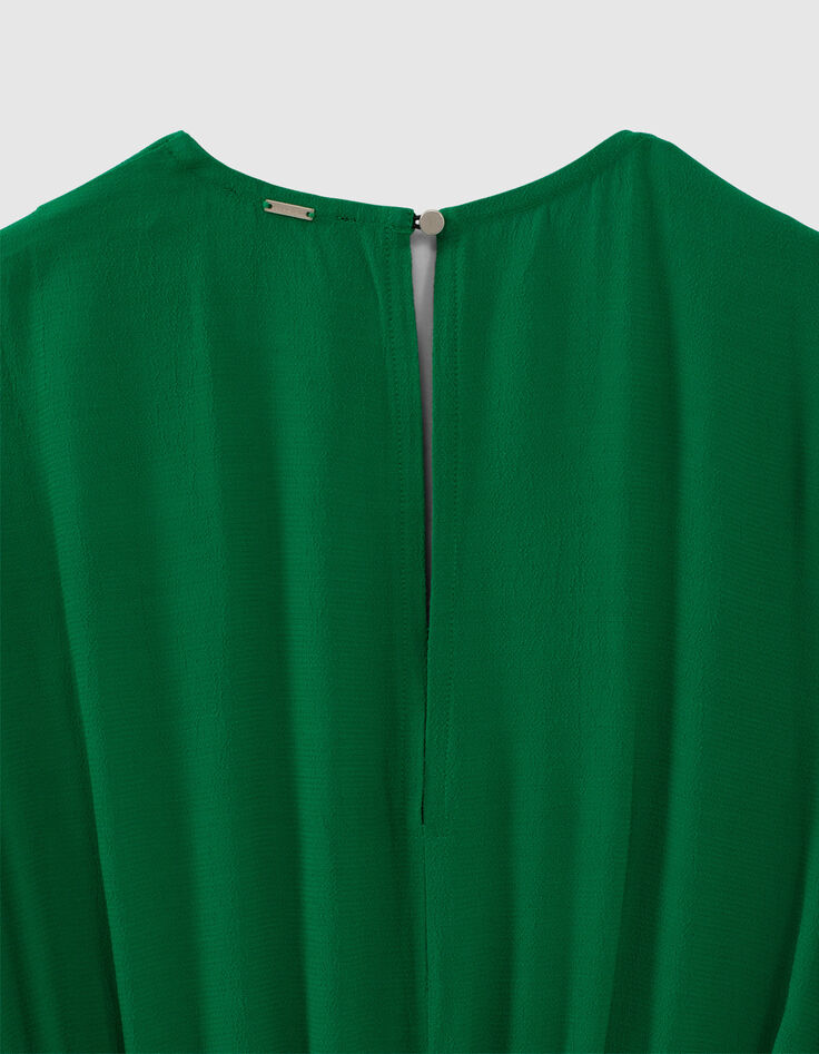 7/8 jumpsuit in groene viscose met rugsplit voor dames-4