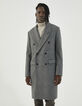 Men’s charcoal grey chevron coat-2