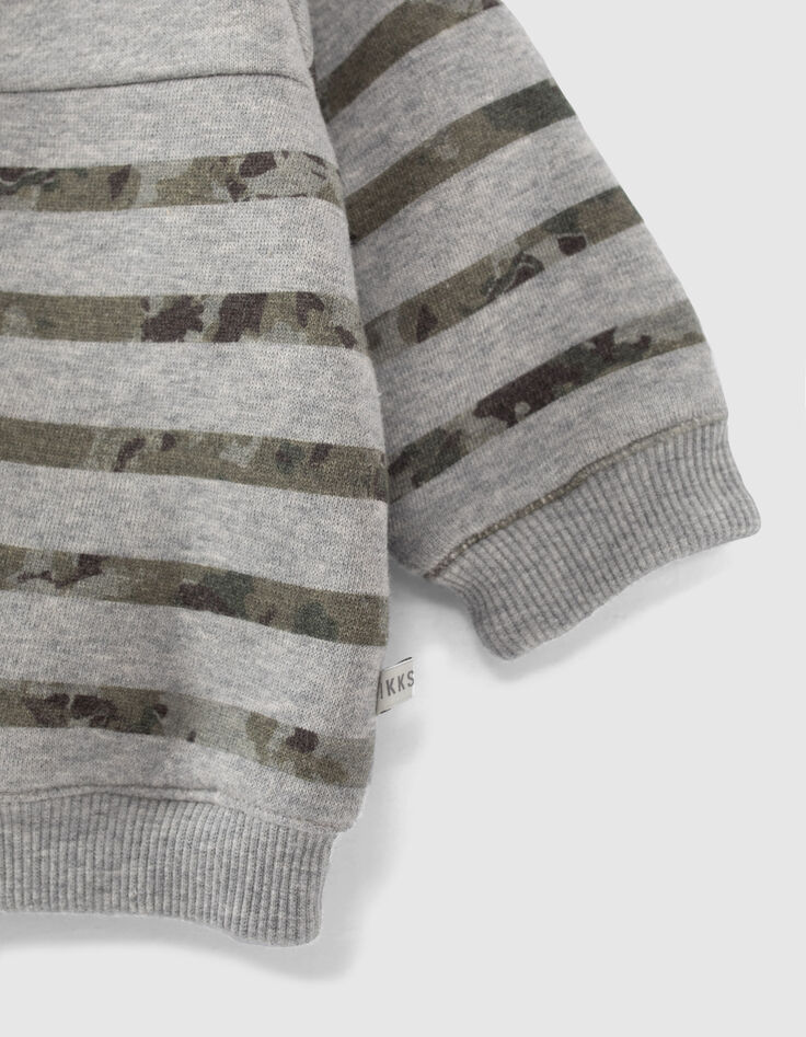 Baby boys’ green and grey reversible cardigan-7