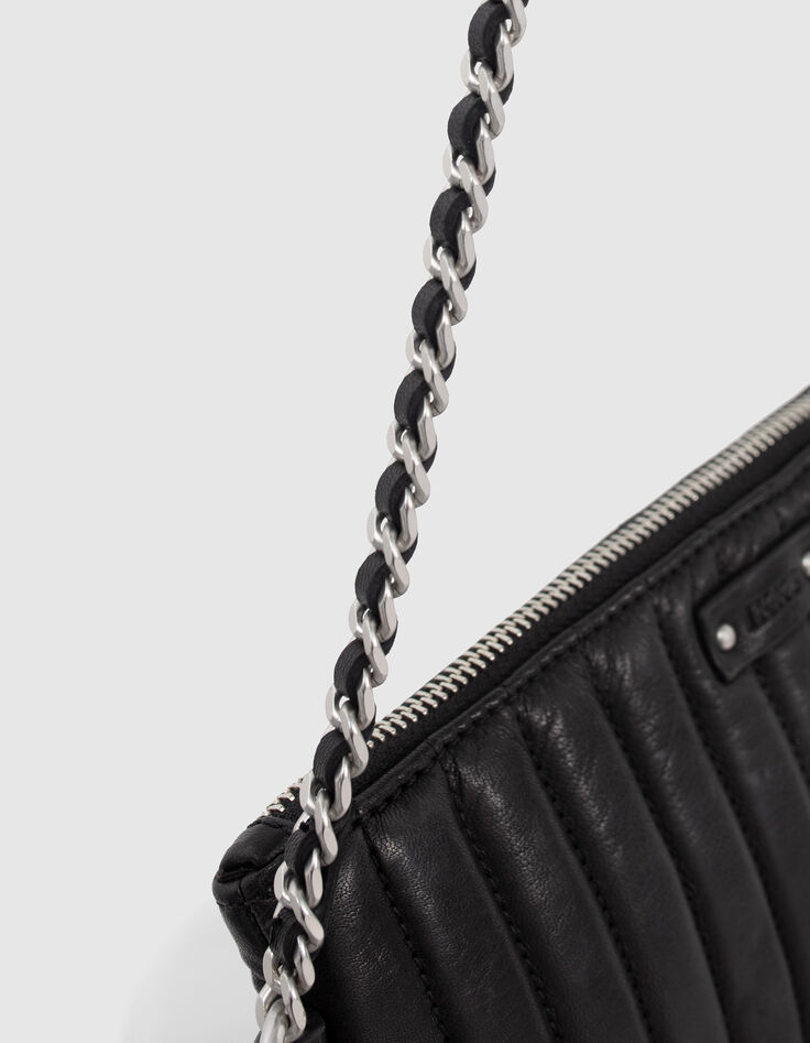 Women’s black chrome-free lambskin leather 111 clutch-4