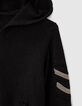 Cardigan noir tricot lurex à chevrons-bijou fille-3