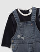 Baby boys’ denim dungarees & T-shirt outfit-5