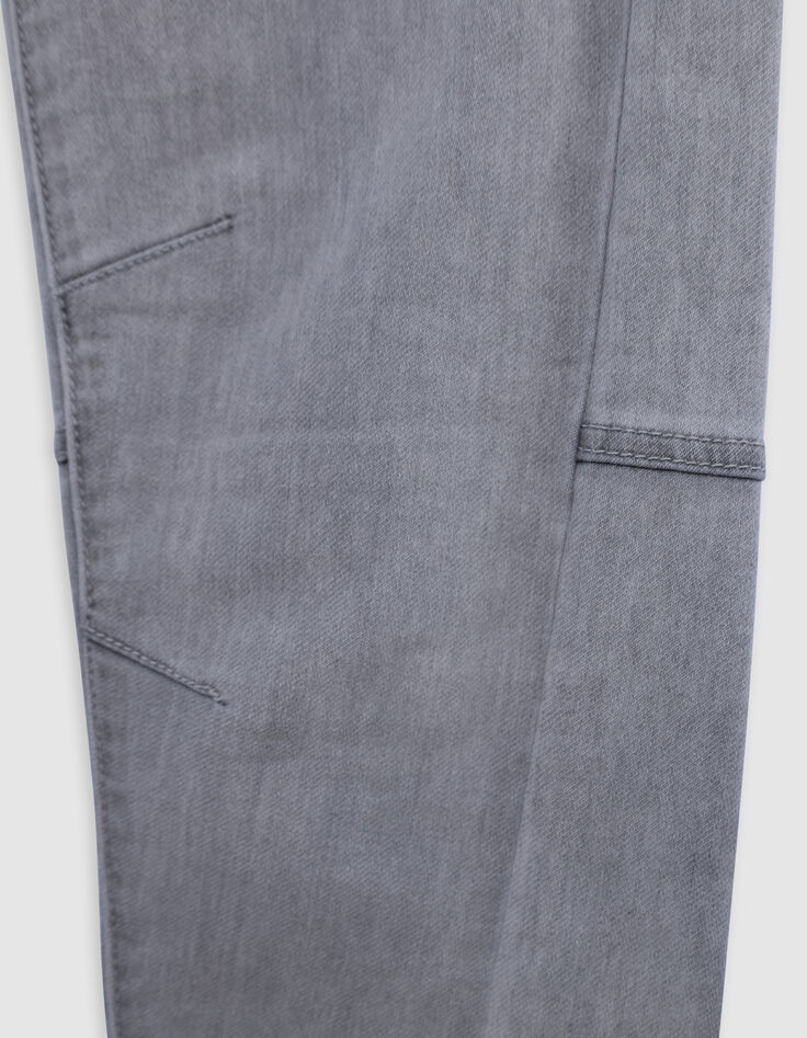 Jean JOGGER gris découpes genoux garçon-5