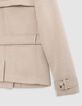 Beige short trench girl-8