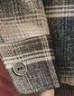 Men’s brown checked motif REGULAR shirt-4