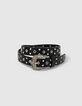 Girls’ black studded and rivets belt-1