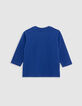 Camiseta algodón orgánico azul lenticular bebé niño-3