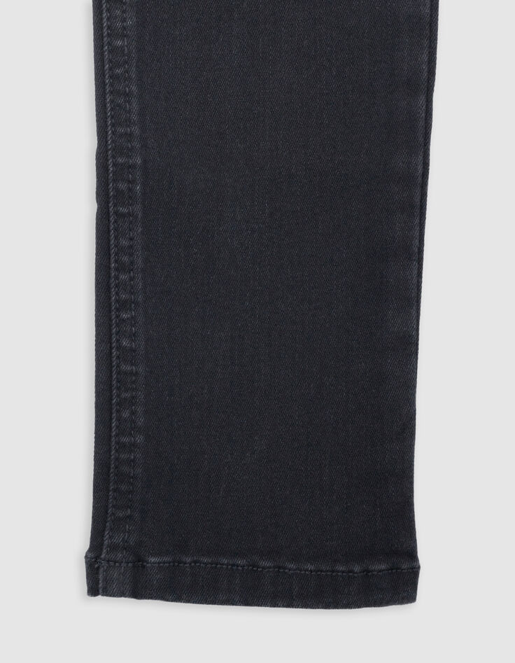 Schwarze SLIM-Jeans für Jungen mit abnehmbarem Flechtbund-8