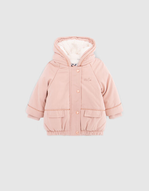 Parka rose fourrée bébé fille - IKKS