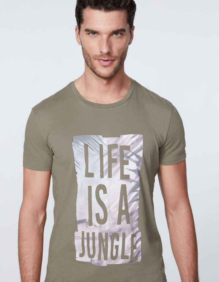 Men’s mink slogan on palm tree background T-shirt-4