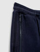 Boys’ navy joggers with 2 long zips down sides-6
