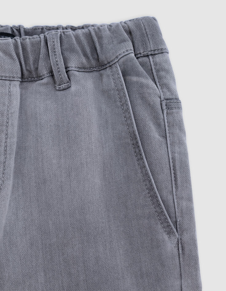 Graue abgeschnittene Kniebundjeans JOGGER für Jungen-3